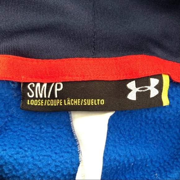 Under Armour Mens Blue Logo Allover Print Hoodie S - Picture 7 of 15